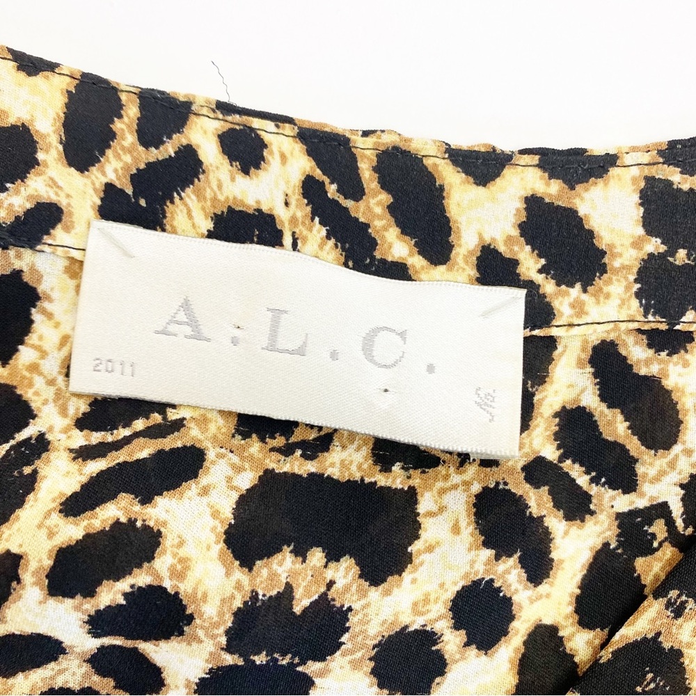 A.L.C. Daisy Silk Leopard Print Mini Dress Kim Kardashian - Picture 13 of 14